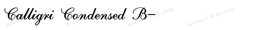 Calligri Condensed B字体转换 Calligri Condensed B字体转换